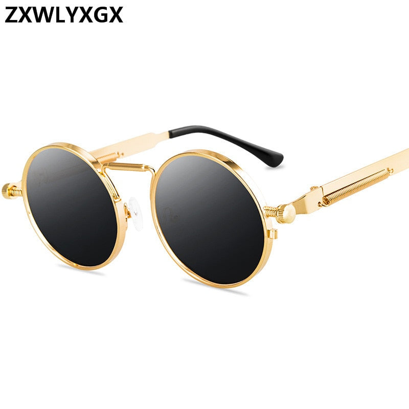 Punk Style Sunglasses Retro Round Metal Frame (unisex)
