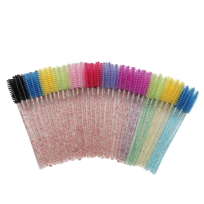 50pcs Shiny Disposable spoolie for eyebrows and lashes