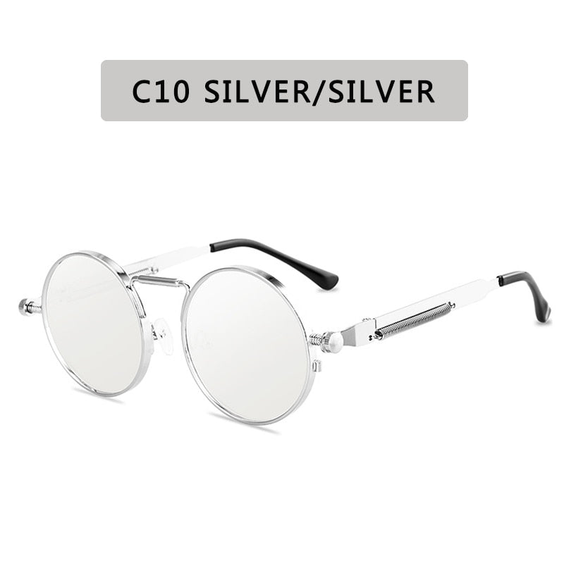 Punk Style Sunglasses Retro Round Metal Frame (unisex)