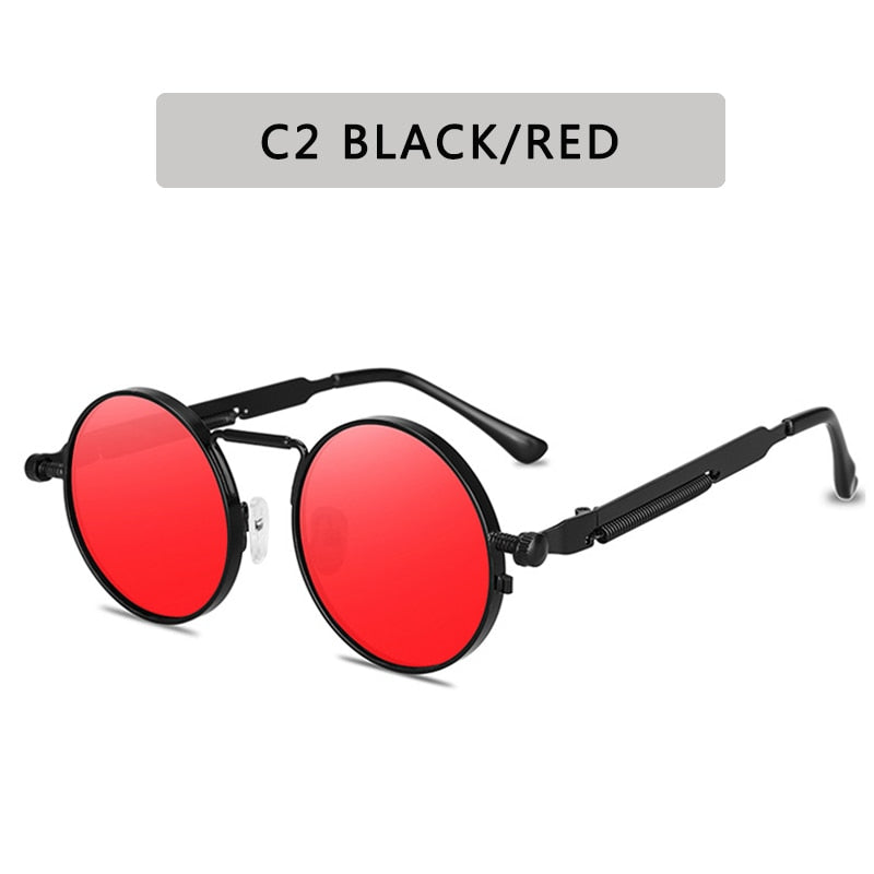 Punk Style Sunglasses Retro Round Metal Frame (unisex)