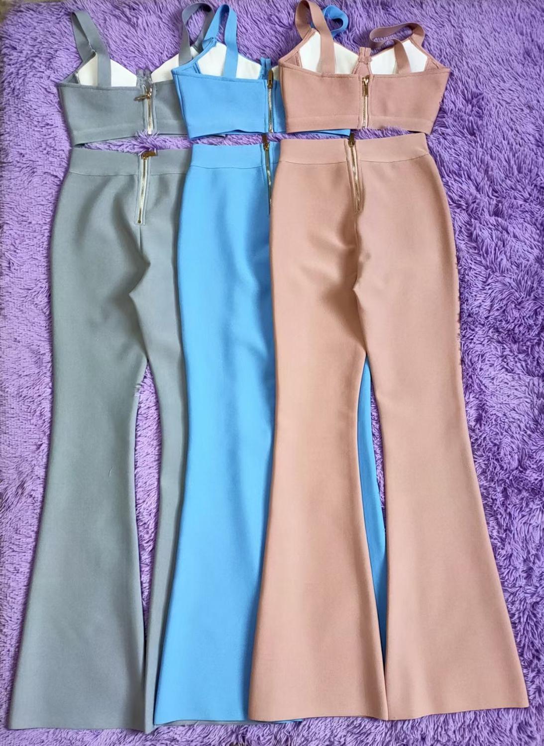 High quality Two Pieces Set Bodycon Sexy Fashion Outfit