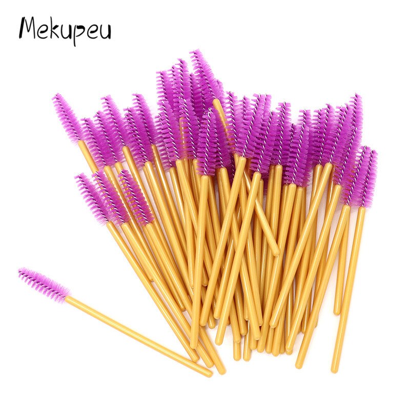 50pcs Shiny Disposable spoolie for eyebrows and lashes