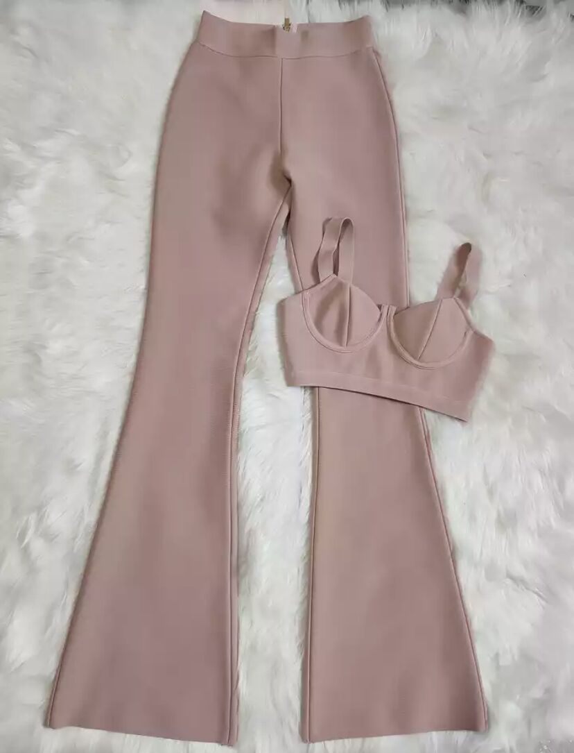 High quality Two Pieces Set Bodycon Sexy Fashion Outfit