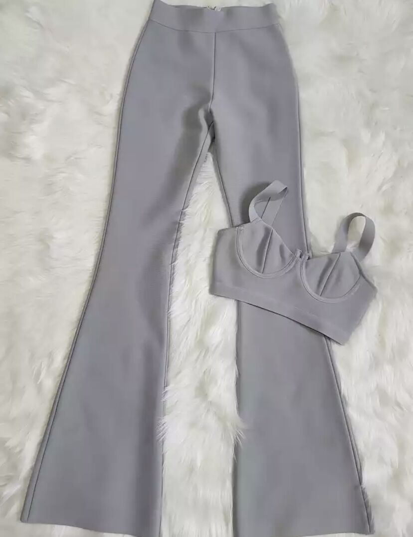 High quality Two Pieces Set Bodycon Sexy Fashion Outfit