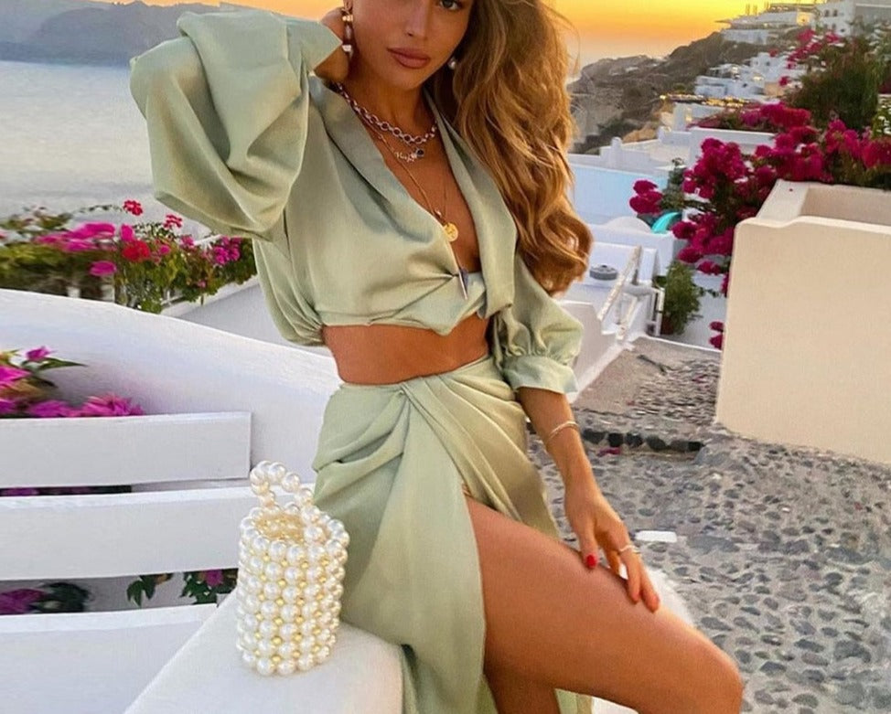 2 Piece Set Women Vacation Outfits Sexy