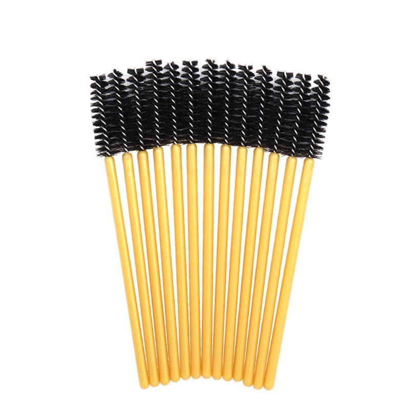 50pcs Shiny Disposable spoolie for eyebrows and lashes