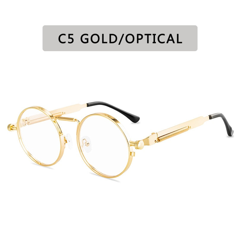 Punk Style Sunglasses Retro Round Metal Frame (unisex)