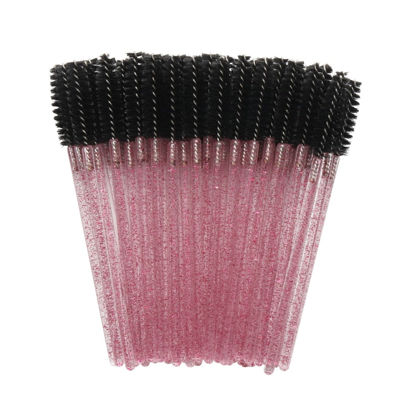 50pcs Shiny Disposable spoolie for eyebrows and lashes