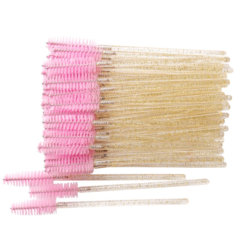 50pcs Shiny Disposable spoolie for eyebrows and lashes