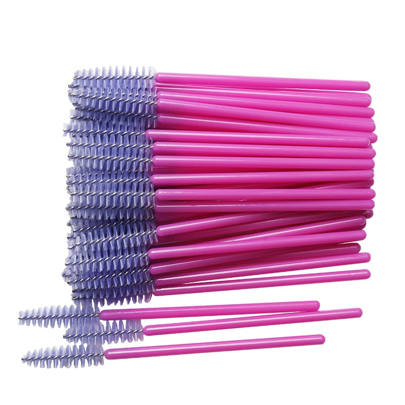 50pcs Shiny Disposable spoolie for eyebrows and lashes