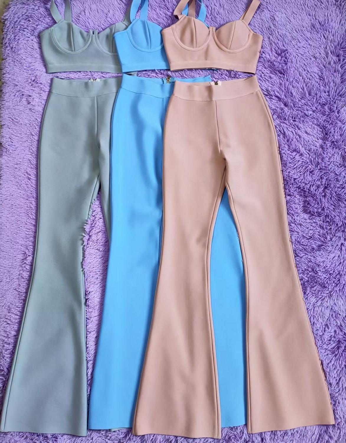 High quality Two Pieces Set Bodycon Sexy Fashion Outfit