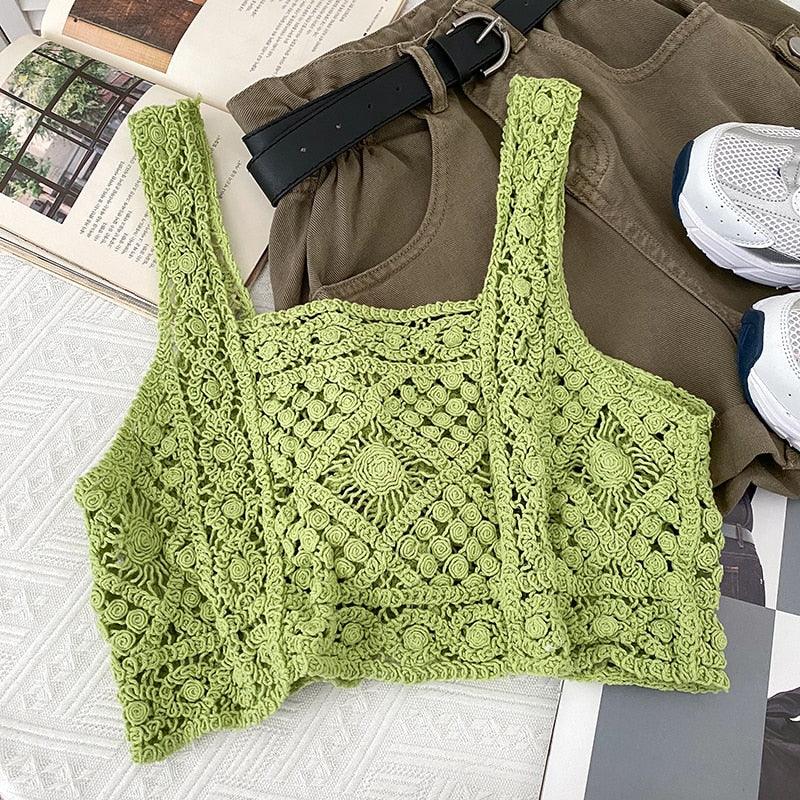 French style Cardigan Summer Floral Embroidery Sleeveless