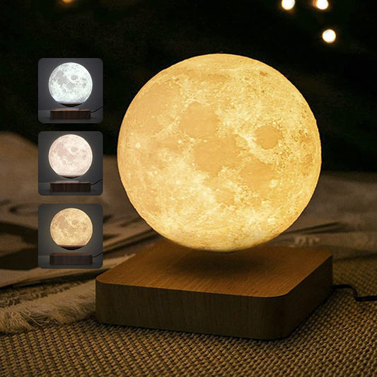 Levitating Moon, LED Touch Sensor 3D Lamp