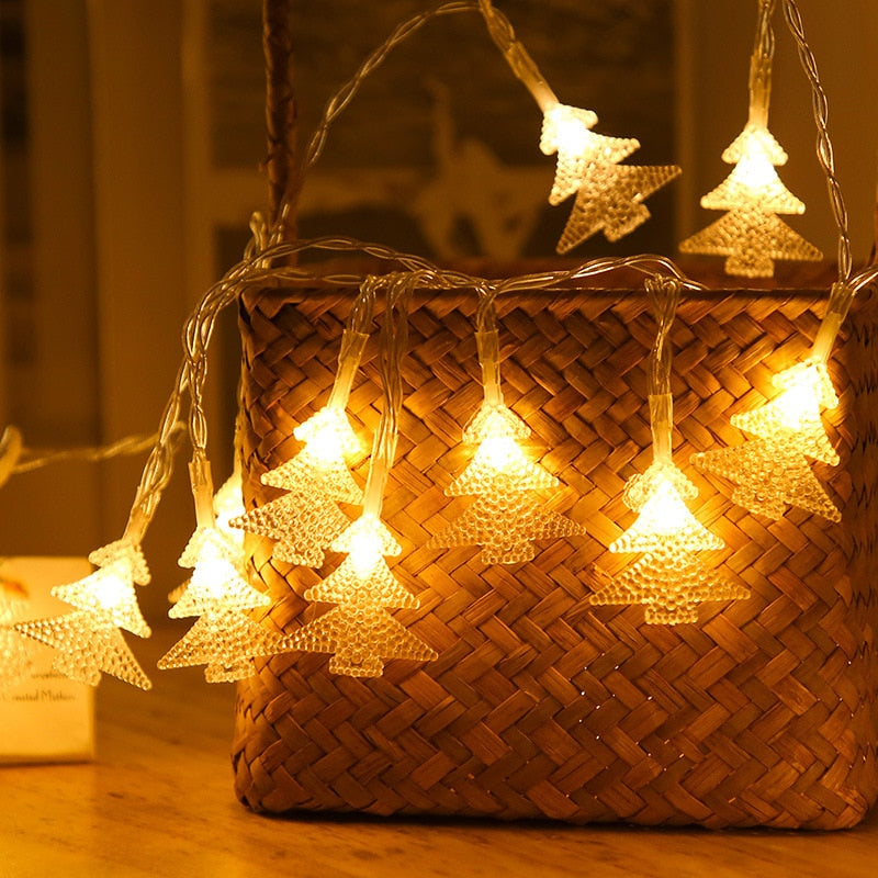 LED Garland Holiday Snowflakes String Fairy Lights