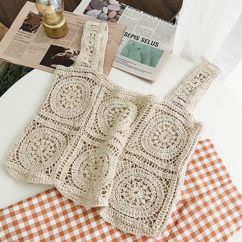 French style Cardigan Summer Floral Embroidery Sleeveless